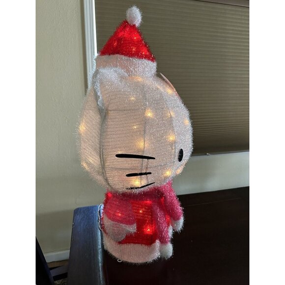 Hello Kitty Christmas 28” 3D Lighted Holiday Decor Jumbo Rare Kurt Adler 2012 - Picture 5 of 16